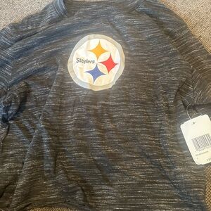 Steelers Logo Gray long sleeve